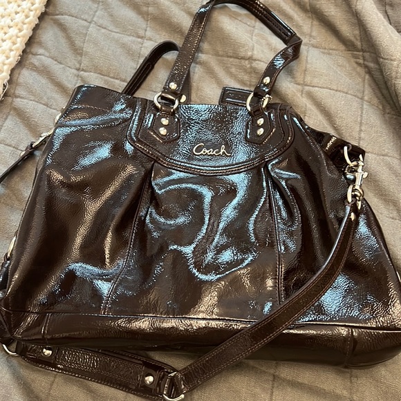 Coach Handbags - Brown Patton, leather coach bag